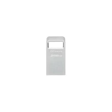 Imagem de Pen Drive 256GB Kingston DataTraveler Micro, USB 3.2 Gen 1, Leitura de 200MB/s, Metal - DTMC3G2/256GB