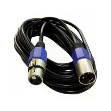Imagem de Cabo CBCN0001 Conector Cannon Macho para Cannon Fêmea 5m Preto Storm