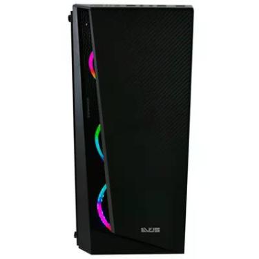 Imagem de Gabinete Gamer, Evus, Ev-g15, Lateral Em Vidro Temperado, 3 Coolers Rgb Inclusos