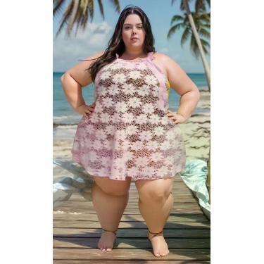 Imagem de Saida De Praia Canga BIG Plus Size VESTIDO tamanho grande arrastão fit