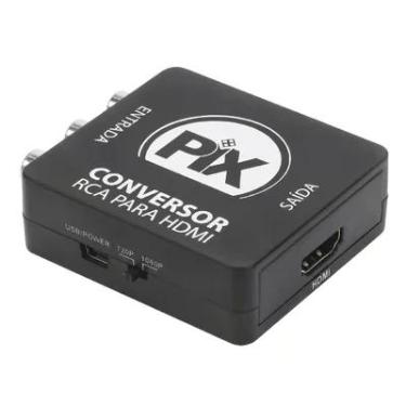 Imagem de Conversor Rca Para HDMI - 720p Ou 1080p - 3 Rca - Pix 075-7189