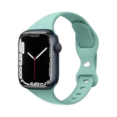 Imagem de Pulseira De Silicone Slim Para Apple Watch 45mm 44mm 40mm 41mm Bracele