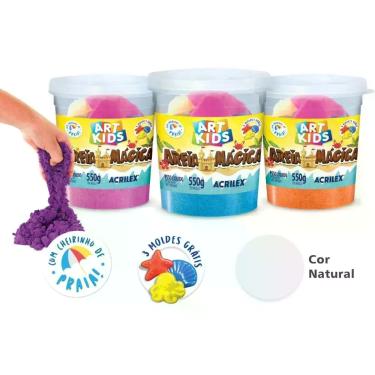 Imagem de Massa Areia Areia Magica Natural 550G C/MO - Acrilex