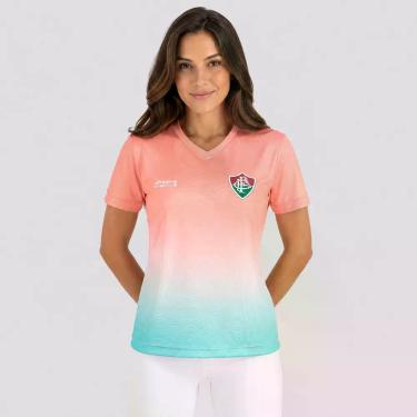 Imagem de Camisa Fluminense Sino Feminina Rosa - Braziline, GG