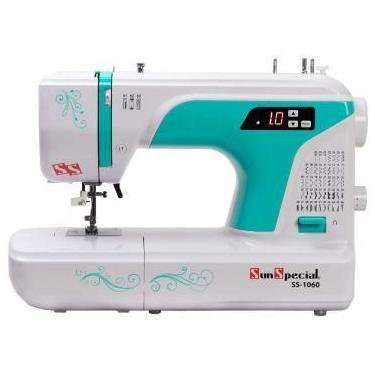 Imagem de Máquina Costura Doméstica Ss-1060 Autovolt Eletrônica Verde - Sun Spec