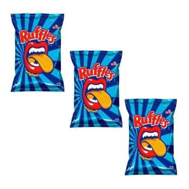 Imagem de Salgadinho Batata Ruffles 17g Elma Chips Caixa Kit 50 Un