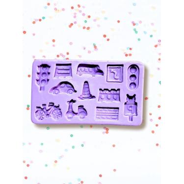 Imagem de F1883 molde de silicone trânsito confeitaria biscuit - Confeitaria dos