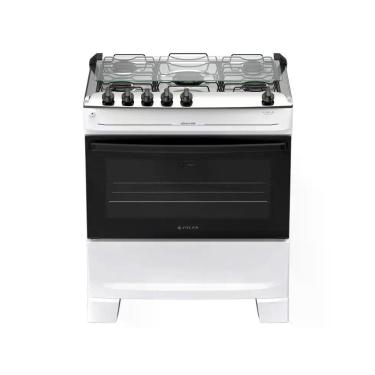 Imagem de Fogão 5 Bocas Atlas Mônaco Top com Mesa de Inox Gás Bivolt, Preto, Biv