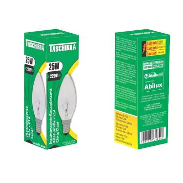 Imagem de Lâmpada Incandescente Taschibra Vela Clara 25w E14 220v