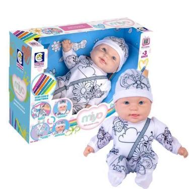 Imagem de Boneca Miyo e 6 Canetinhas Cotiplas Para Pintar Colorir 2823