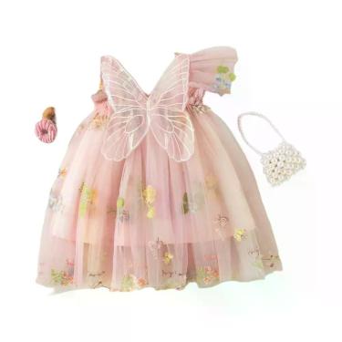 Imagem de Vestido De Princesa Para Menina Com Bordado Floral Em Chiffon, Roupa I