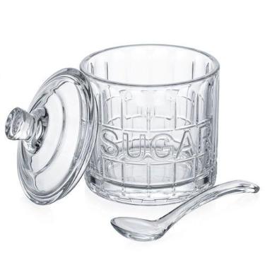 Imagem de Açucareiro de Vidro com Colher Sugar Relevo Harmony - Wolff