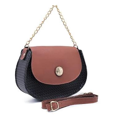 Imagem de Bolsa Feminina Festa com alça de corrente + transversal Luxo Willibags (Preto)
