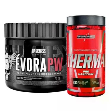 Imagem de Kit Evora Pré Treino 150g + Therma Pro 120 Caps Integralmedica, Frutas