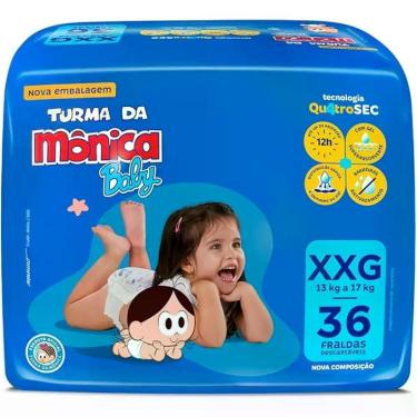 Imagem de Fralda Turma da Mônica Baby XXG 36 Unidades
