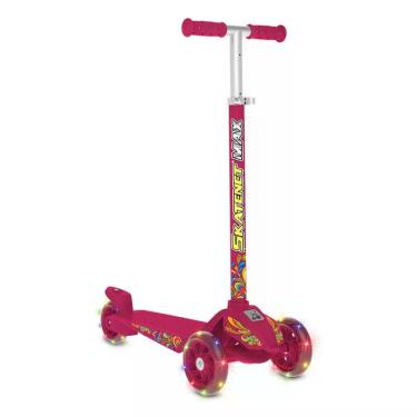 Imagem de Patinete Skatenet - Max LED - Pink - Bandeirante, Rosa, Skatenet Max