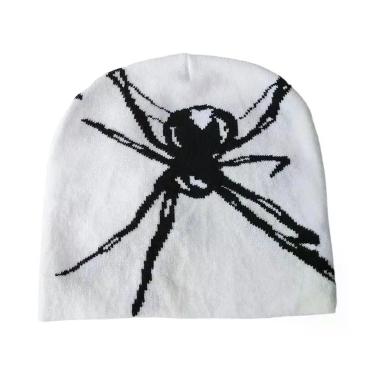 Imagem de Gorro De Inverno Unissex Em Tricô Com Teia De Aranha, Quente E Diverti