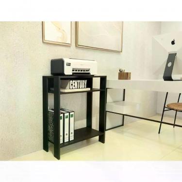 Imagem de Aparador para Escritório e Sala em MDF 60cm Preto para Café Impressora e Apoio de Objetos