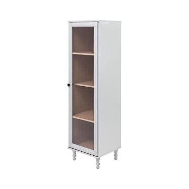 Imagem de Cristaleira Estante Para Livros Ditália 1 Porta Vidro E-963 Cor:cinza