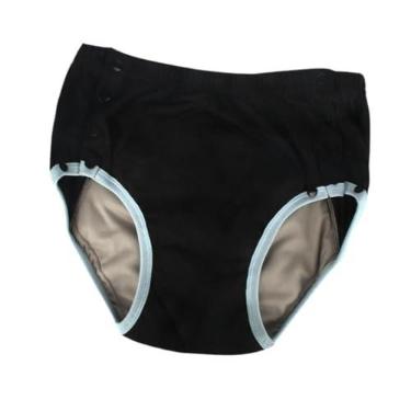 Imagem de Kokiya Calça protetora para incontinência, calcinha com botões laterais de pressão, fralda de pano macia de secagem rápida para adultos, idosos, Xl