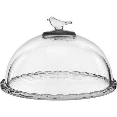 Imagem de Queijeira Redonda Home&co Com Tampa Vidro 12x19x19cm - HOME & CO