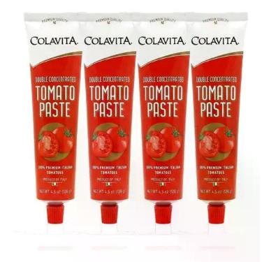 Imagem de Kit c/ 4und Pasta de Tomate Duplo COLAVITA Tubo 128g - Italia