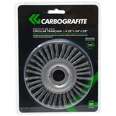 Imagem de CARBOGRAFITE Escova De Aço Circular Trançada 4 1/2' X 1/4' X 7/8' Carbografite 012327412