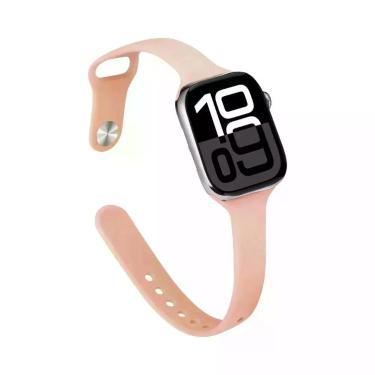 Imagem de Pulseira De Silicone Slim Para Apple Watch 45mm 44mm 40mm 41mm Bracele