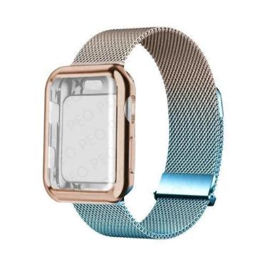 Imagem de Pulseira De Metal Com Fecho Magnético Para Apple Watch, 45mm 44mm 38mm