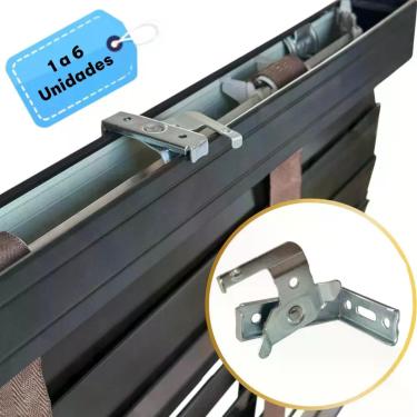 Imagem de Kit Suporte Garra Presilha Instalação Persiana Horizontal 50 mm Com Pa