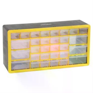 Imagem de Organizador Plástico OPV0300 30 Gavetas Preto e Amarelo Vonder