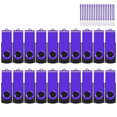 Imagem de Pen drive EASTBULL 8 GB USB 2.0 kit com 20 unidades e cordões