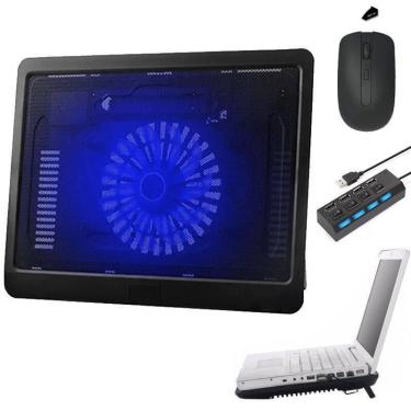 Imagem de Base Suporte com Cooler, HUB 4 e Mouse para Notebook Samsung - BD Net