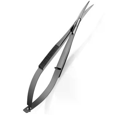 Imagem de Tesoura Hicarer Squeeze em aço inoxidável de 12 cm com ponta curva pre