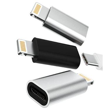 Imagem de Pacote com 3 adaptadores USB C fêmea para Lightning macho iPhone 12 11Pro Max Mini 8/X/XR/XS/SE/7Plus para Ipad Air tipo C, suporte de carregamento, transmissão de dados, conector,