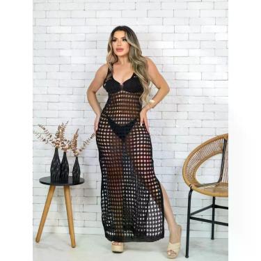 Imagem de Vestido Saída de Praia e Piscina Longo Fendas nas Laterais - Modella, 