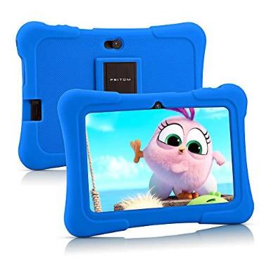 Imagem de PRITOM Tablets infantis de 7 polegadas, tablet Android para crianças, 32 GB, WiFi, educação, jogos, controle parental, software infantil pré-instalado com capa para tablet infantil, tamanho ótimo