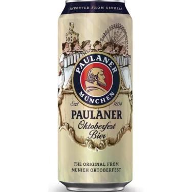 Imagem de Cerveja Alemã Paulaner Oktoberfest Bier Lata Original 500ml