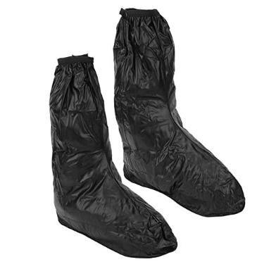 Imagem de Capas para calçados à prova de chuva, impermeável e resistente à abrasão. Use amplamente protetores de calçados pretos reutilizáveis ​​para chuva e neve(3XL)