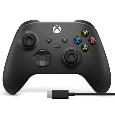 Imagem de Controle Sem Fio para Xbox com cabo Usb-C - Preto Carbono (Carbon Black) [xbox_series_x,xbox_series_s,windows,xbox_one]