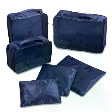 Imagem de Kit Divisores Para Organizar Mala de Viagem - XBT, Azul