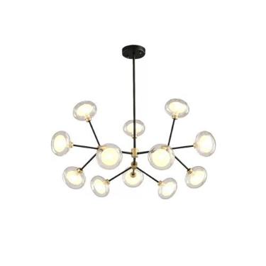 Imagem de Lustres modernos de meados do século, luzes de teto de vidro, lustre sputnik, lâmpada de 12 luzes para cozinha, sala de jantar, quarto