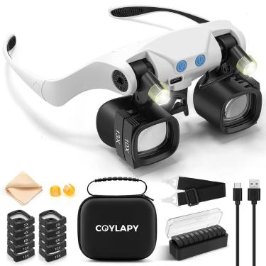 Imagem de Lupas COYLAPY com luz e 5 pares de lentes e estojo