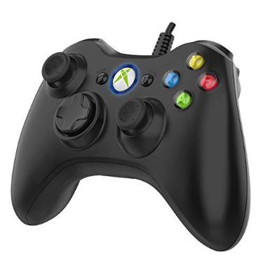 Imagem de NBCP Game Controller for Xbox 360: Wired Xbox 360 Controller for PC Windows 11/10/8/7 - Upgraded Gamepad with Dual Vibration Feedback and 60-inch Flexible Cord, Black