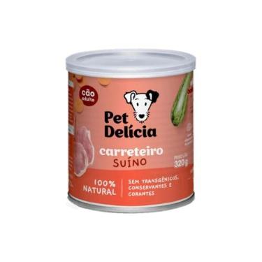 Imagem de Pet Delícia Carreteiro Suíno 320g, Ração Úmida para Cães | Com legumes, ômegas 3, 6 e 9, sem transgênicos