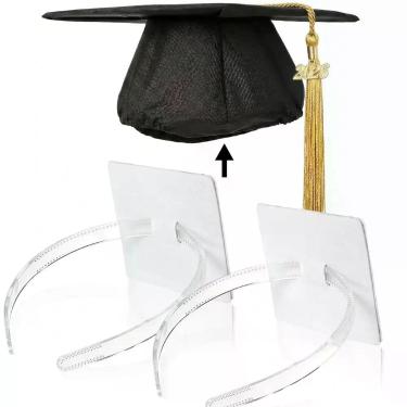 Imagem de Tiara para capelo de formatura giurkuu 2 peças transparente antiqueda