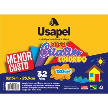 Imagem de Bloco para Educacao Artistica Usapel 8COR.325X235 120G 32FLS - Usa Fol