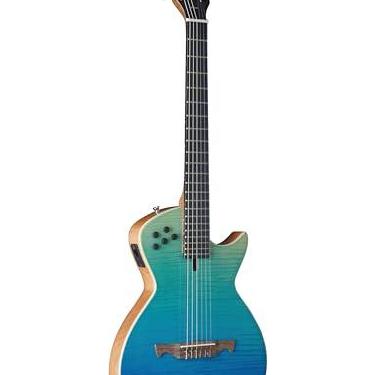Imagem de VIOLAO SOLIDO EQ TAGIMA CLASSIC MODENA NY TRANSPARENT BLUE FLAMED