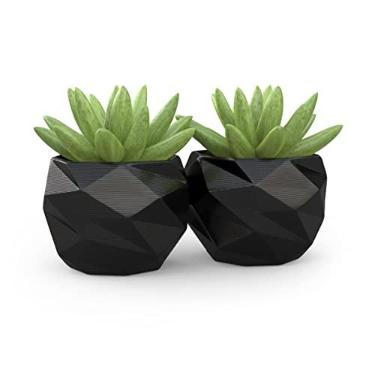 Imagem de 2 Vasos Cachepot Suculenta Ervas Flor Decora Mesh Mini Pp58
