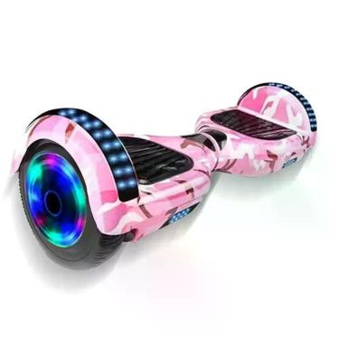 Imagem de Hoverboard Overboard Skate Elétrico Led Rosa Camuflado Nº38